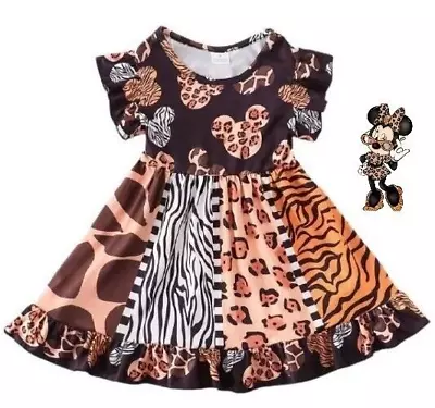 Minnie Mouse Animal Kingdom Milk Silk Twirl Dress • $21.99