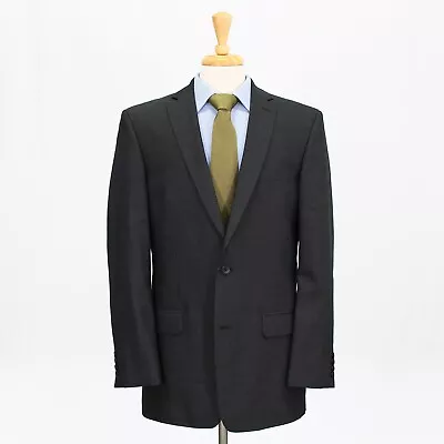 Marc Anthony 42L Gray Sport Coat Blazer Jacket Solid 2B Wool • $49.99