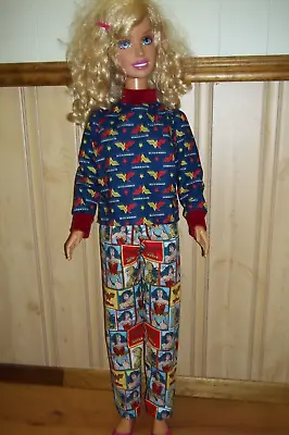 Wonder Woman PAJAMAS Clothes For 36  MY SIZE BARBIE DOLL Or 38  Elsa Or Anna • $8.50