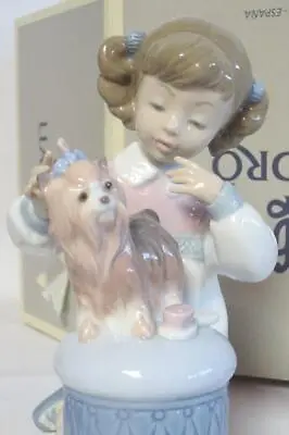 Lladro My Pretty Puppy Little Girl Yorkshire Terrier Figurine W/ Box - Retired • $200.02