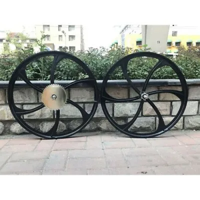 26  Bike Mag Wheel Set 100x120mm W/ 44T Chain Sprocket - Gas Motorized Bicycle • $134.77