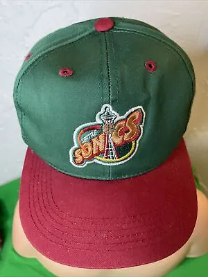 Vintage Seattle Supersonics Youth Snapback Hat Kids NBA G Cap Green Boys Girls • $24.99