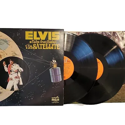 Elvis Aloha From Hawaii Via Satellite Vinyl LP 2 Record Set RCA R213736 VG/VG+ • $20.88