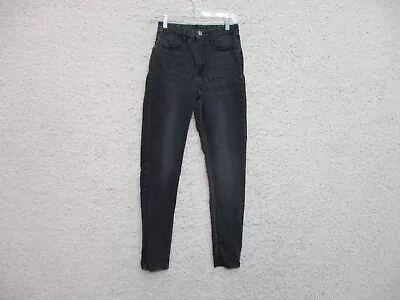 H&M Divided Jeans 6 Womens Regular Size Black Denim Skinny Leg Stretch Dark Wash • $10.20