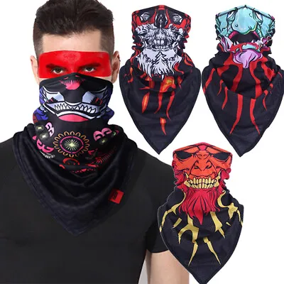 Outdoor Triangle Face Mask Scarf Bandana Neck Gaiter Skull Thin Face Covering • $2.99