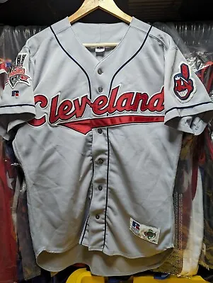 Authentic Russell Diamond Collection Cleveland Indians Blank Jersey 44 Large 🔥 • $150