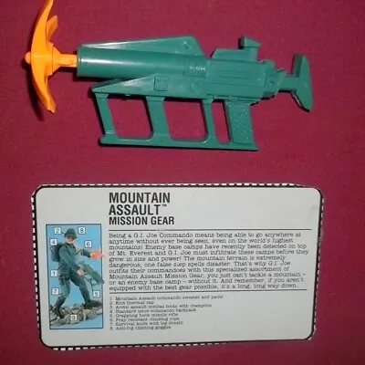 Mountain Assault GI Joe Mission Gear Mission Rifle & Hook Firing Grappling +Card • $4.49