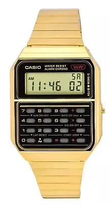 Casio Vintage Digital Calculator Golden Stainless Steel CA-500WEG-1A Mens Watch • $142.99