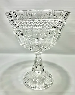 Godinger Shannon Crystal Brandon Footed Centerpiece Bowl 24% Lead 12.5 Inches • $59.99