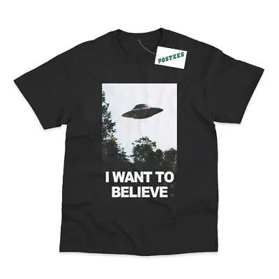 I Want To Believe UFO Alien Inspired By The X-Files Printed T-Shirt • £10.95