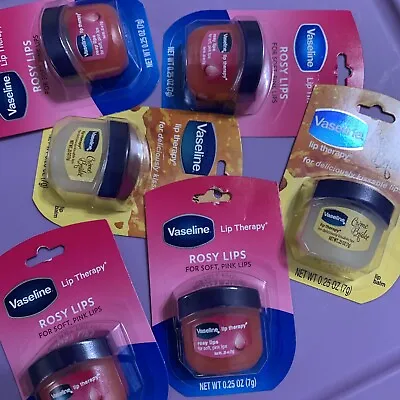 2 Pack Vaseline Rosy Lips Lip Therapy For Soft Pink Lips 0.25Oz Each Pick Your! • $9.95