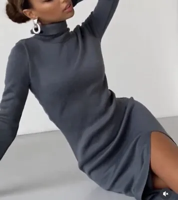 Zara Dress Womens M Limited Edition Turtleneck  Wool • £24.11