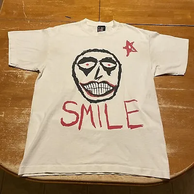 Vintage 90s Smashing Pumpkins Smile Siamese Dream 93-94 Rock Invasion T-Shirt Lg • $550