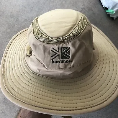 Karrimor Y2k Explorer Beige Hat Jungle Safari Hiking Camping Bucket Hats Walk • £19
