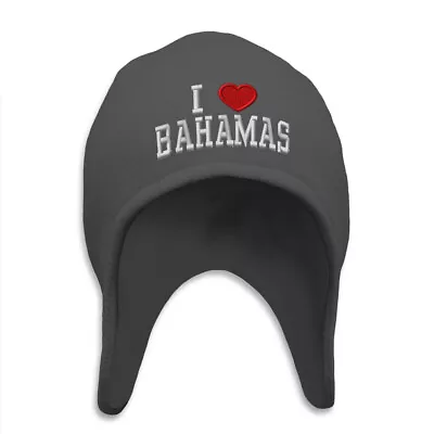 Ear Flap Beanie For Men & Women I Love Bahamas Acrylic Skull Cap Helmet Hats • $19.99