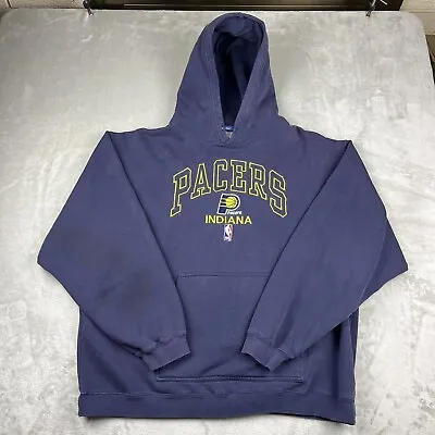 Reebok Indiana Pacers Blue Hoodie Sweatshirt Mens XL Embroidered Basketball NBA • $17.99
