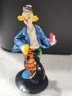  K's Collection Clown On Unicycle Multi-color Ceramic Figurines 5.75  Tall  • $9.99