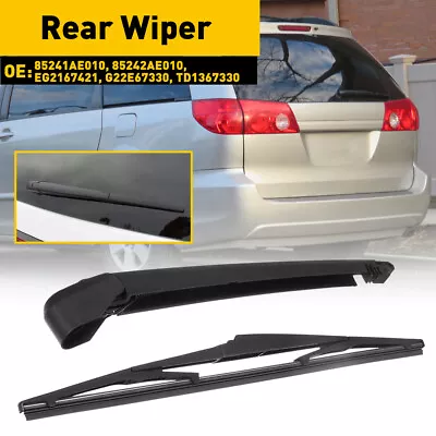 Rear Windshield Wiper Set Blade For Arm Mazda CX-7 CX-9 07-15 Toyota Sienna EAH • $11.39