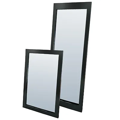 Wall Mounted Black Mirror Full Length Long Bathroom Bedroom Dressing Room Living • £19.99