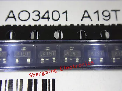 100PCS AO3401 A19T SOT-23 P-Channel MOSFET TRANSISTORS • $2.85