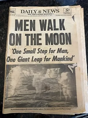 New York Daily News Men Walk On The Moon/mets Split July 21 1969 • $10