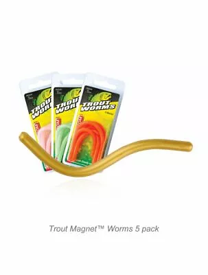 Trout Magnet~Trout Worms~8 Colors~5 Worms~2Pks Per Purchase~FREE Shipping • $6.59