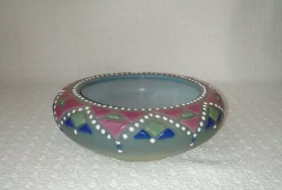 Brush-McCoy Art Pottery JEWELL Low Bowl With Enamel Accents 1923 • $149.99