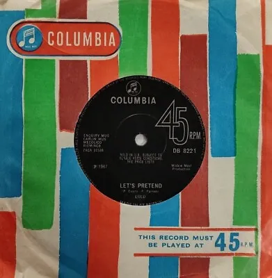 £13.99 • Buy Lulu-Let's Pretend/To Sir With Love Vinyl 7  Single.1967 Columbia DB 8221.