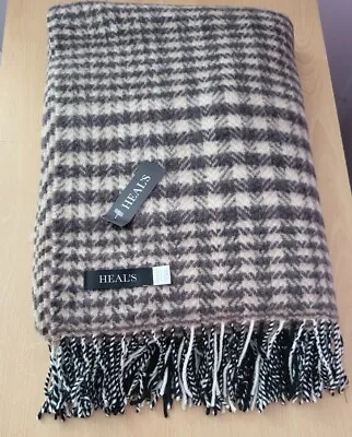 £90 • Buy Merino & Cashmere Houndstooth Throw 136 X 180cm By Heal's **New** RRP £165