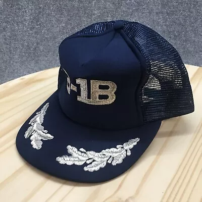 Vintage B-1B Air Force Bomber Trucker Hat Mens OS Blue Silver Mesh Snap Back • $20.99