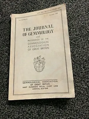 £6.99 • Buy The Journal Of Gemmology October 1981 Vol. XVII No. 8 