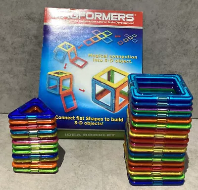 28 Magformers Magnetic Construction Shapes Building Toys & Idea Booklet • $16