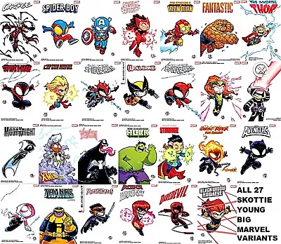 All 27 Skottie Young Big Marvel Baby Variant Covers Nm 2024 Pre-sale 7/31 • $89.99