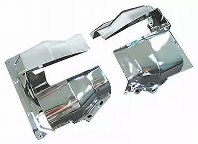 VW Bug Dual Port Cylinder Shrouds (pair) - Chrome Tins • $53.95