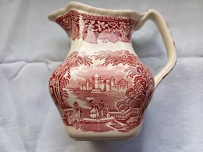 MASONS VISTA PINK JUG LARGE Vintage Used Good Condition • £10