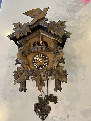 Vintage Cuckoo Clock Rhapsodie Suedoise Moulin Rouge With Dancers Needs Repair • $99.99