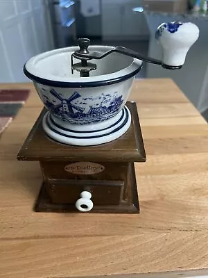 Vintage Mr. Dudley International Coffee Grinder Ceramic Dutch Windmill Design  • $20