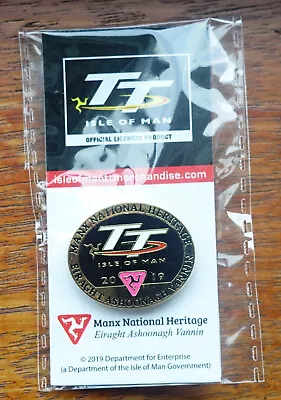 2019 TT Isle Of Man IOM Motorcycle Bike Racing Enamel Badge Pin Lapel • £7.99