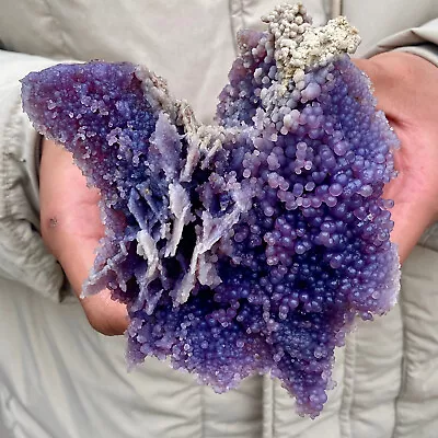 1.7LB Natural Botryoidal Chalcedony Starlight Purple Grape Agate Specimen • $76