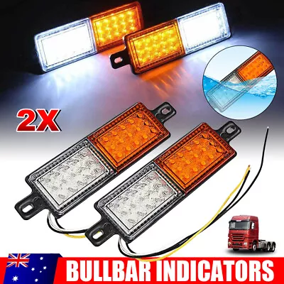 2x 30 LED Bullbar Indicator Lights Front Park DRL Amber Marker Lamp For ARB TJM • $21.95