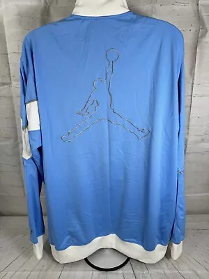 JORDAN Basketball Jumpman Warm Up Jacket Track Suit Blue White XXL • $74.99