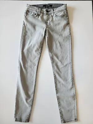 J Brand Skinny Leg Jeans Womens 25 Gray Wash Distressed Low Rise Stretch • $30