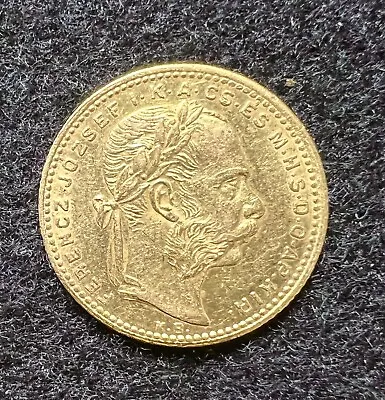 🔥🔥🔥Coin Hungary Franz Joseph I 8 Forint 20 Francs 1881 Kormoczba🔥🔥🔥 • $650