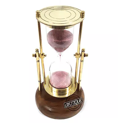 Gifts Home/Garden Brass Handmade Sand Timers Vintage Timer Sand/Hourglas Desktop • $28.70