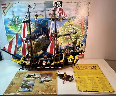 Lego Pirates 6285 Black Seas Barracuda - VINTAGE 1989 - 100% COMPLETE W/ Board • $1250