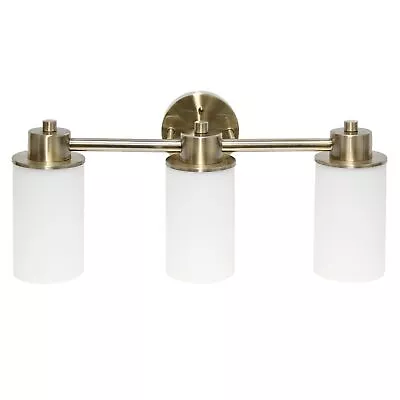 Simple Designs 20.75  Modern 3 Light Metal And Milk White Cylinder Shape Glas... • $67.54