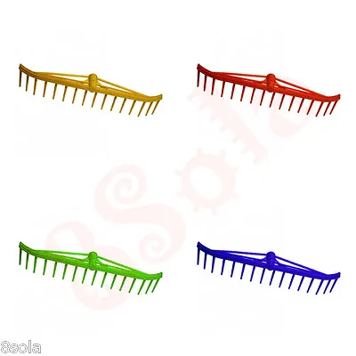 60cm Wide 16 Tooth Heavy Duty Plastic Rake Head Replacement Lawn Leaves Garden • £8.23