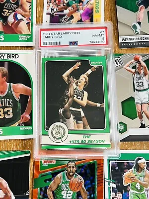 1984 Star Larry Bird #7 PSA 8 Plus Bonus PSA Michael Jordan • $65