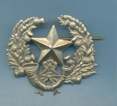 Cameronians.scottish Rifles.white Metal Army Cap Badge • £12.50