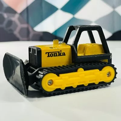 Vintage 1994 Yellow Black Tonka Corp Bulldozer 1/64 Diecast 3.5  NICE • $5.99